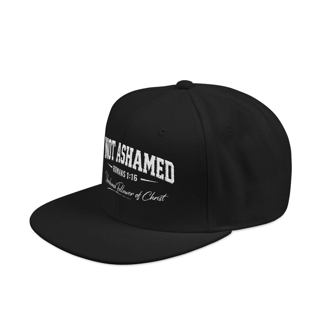 Embroidered 'Not Ashamed' Snapback Hat