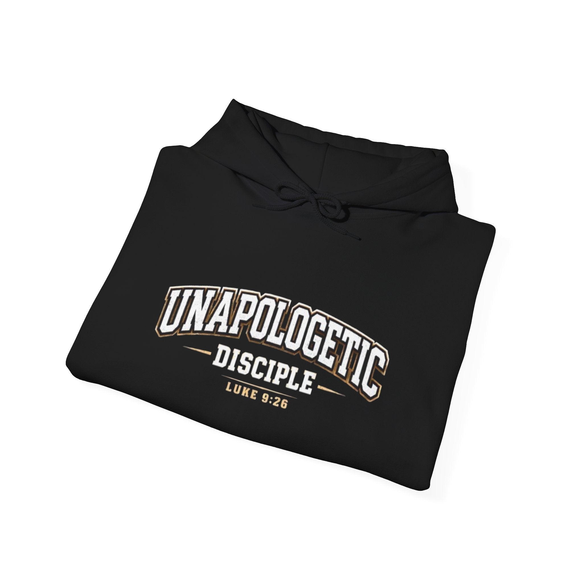 Not Ashamed Hoodie — "Unapologetic Disciple" Christian Faith Sweatshirt (Romans 1:16)