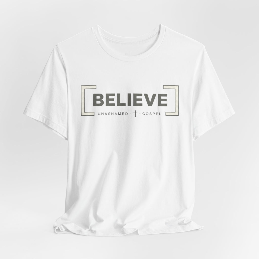 Believe Faith T-Shirt — "BELIEVE" Washed + Gospel Christian Tee