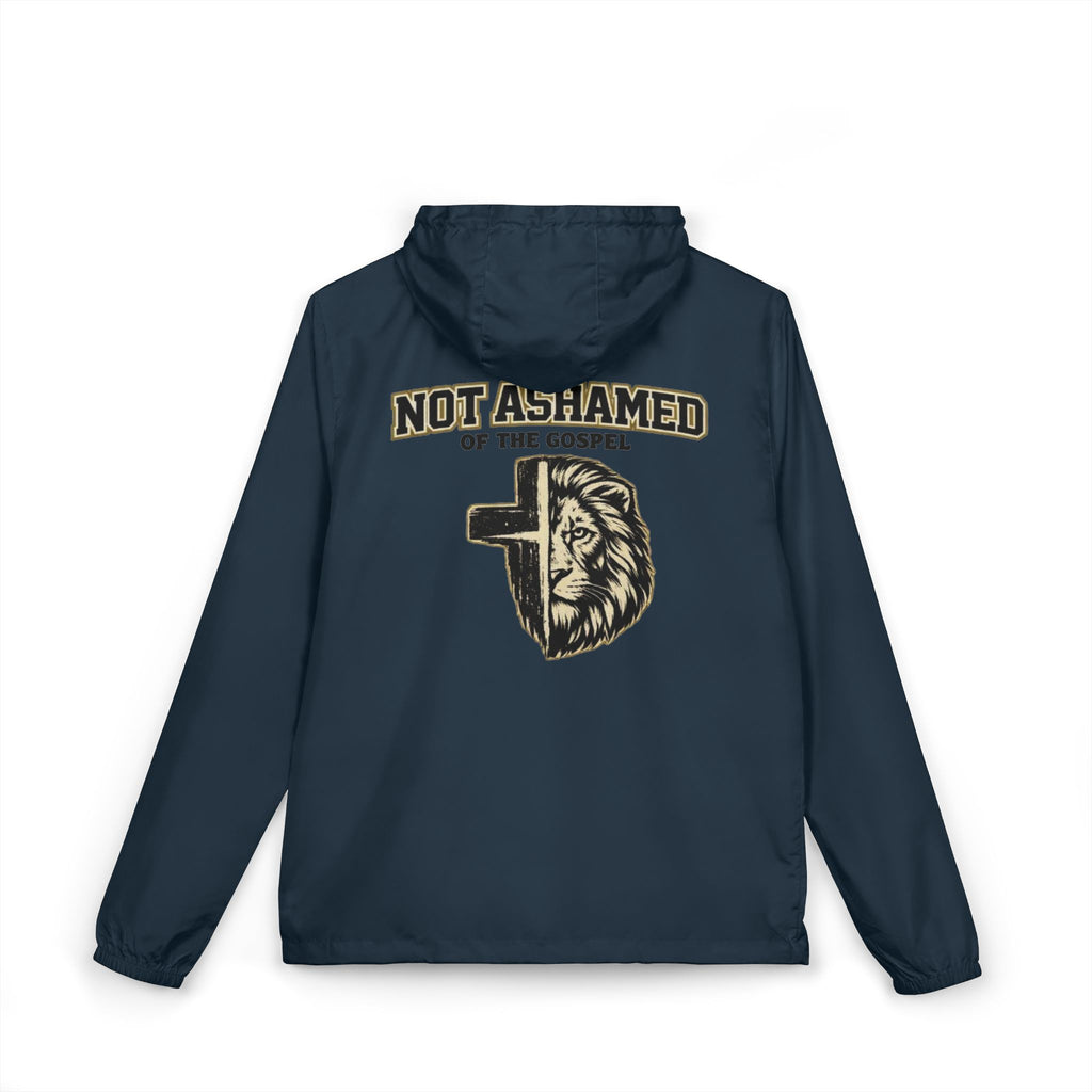 Not Ashamed of the Gospel Lion Cross Windbreaker Jacket