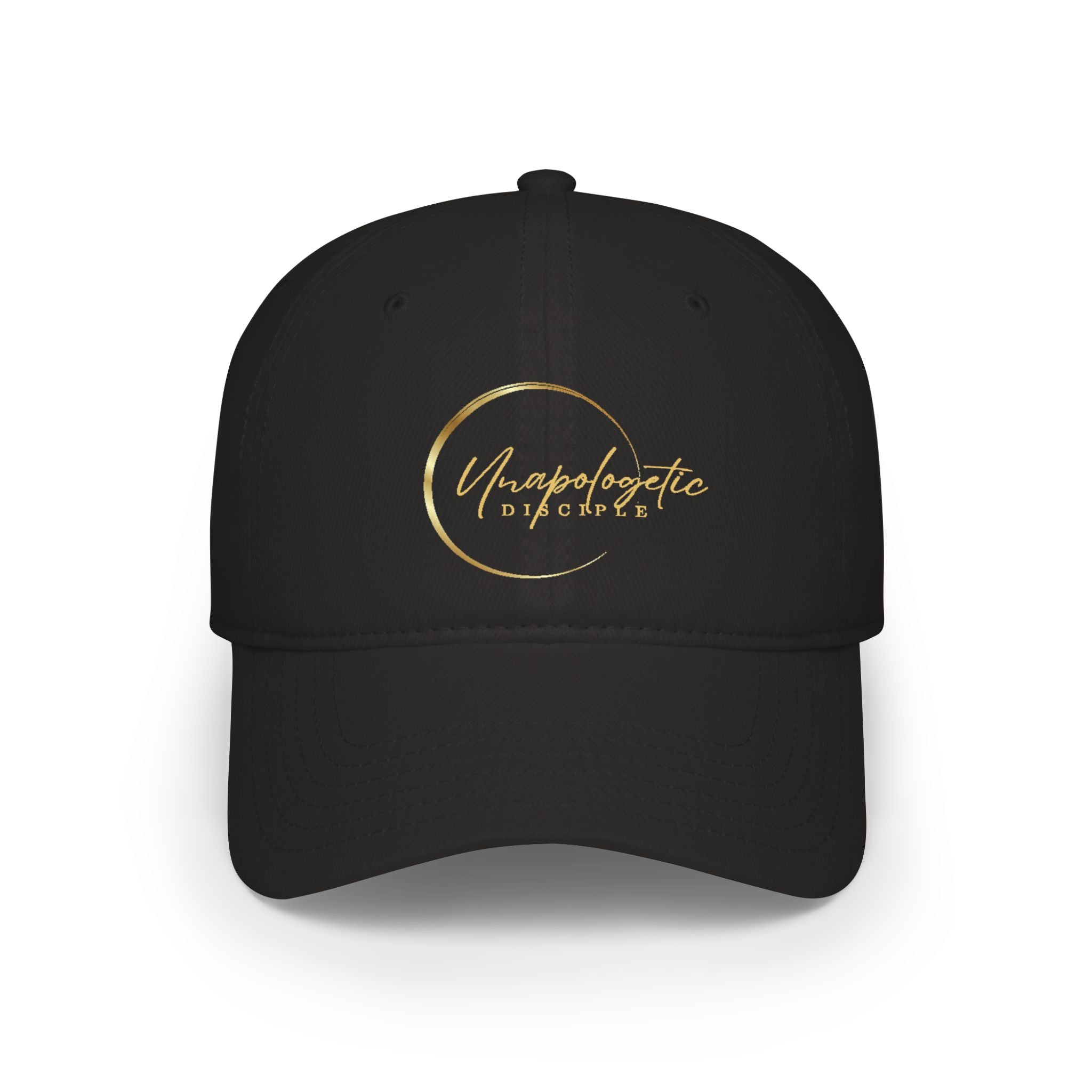 Unapologetic Woman baseball cap | gold script crescent logo