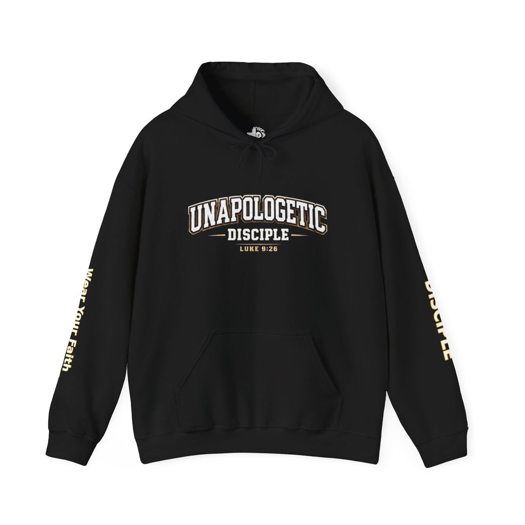 Not Ashamed Hoodie — "Unapologetic Disciple" Christian Faith Sweatshirt (Romans 1:16)