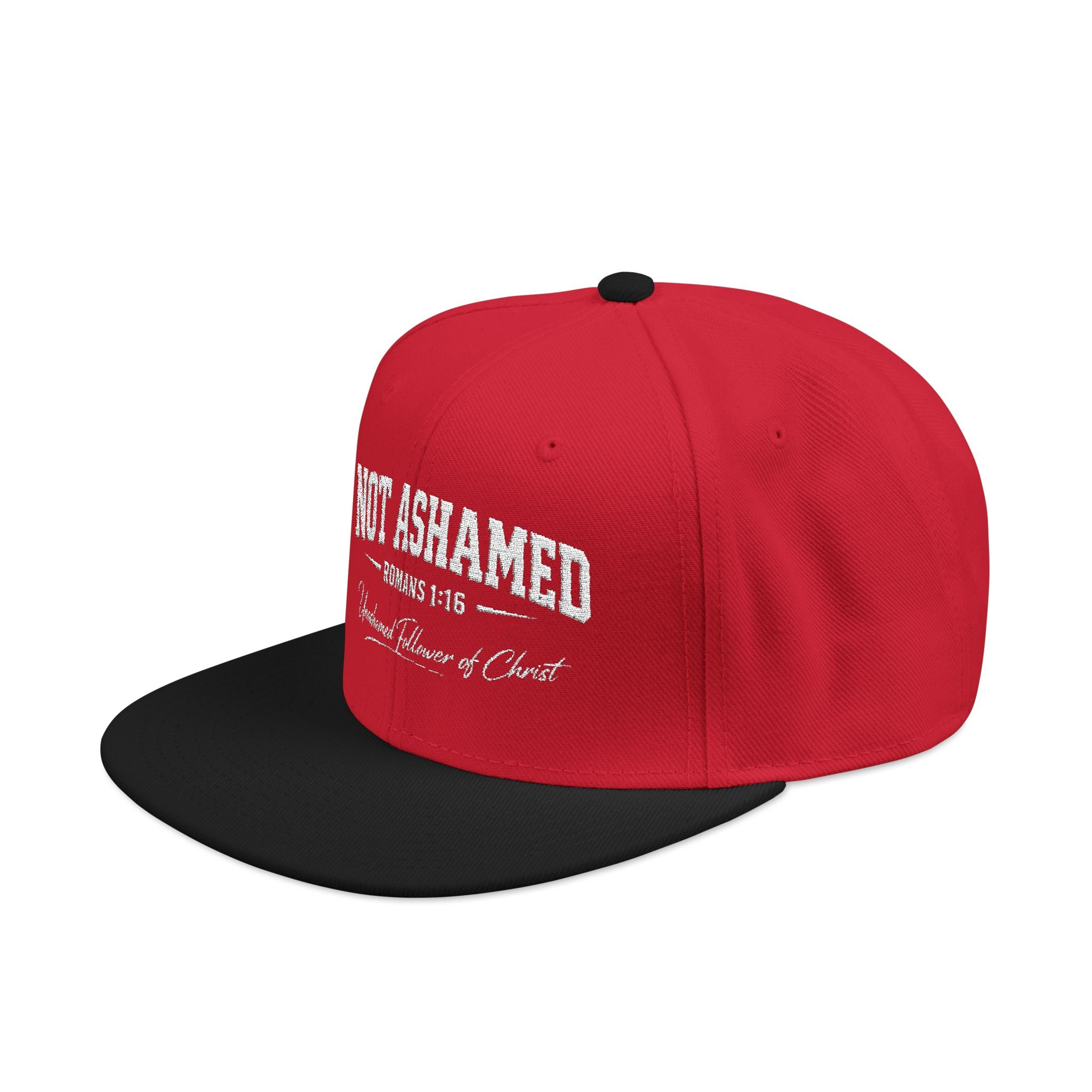 Embroidered 'Not Ashamed' Snapback Hat