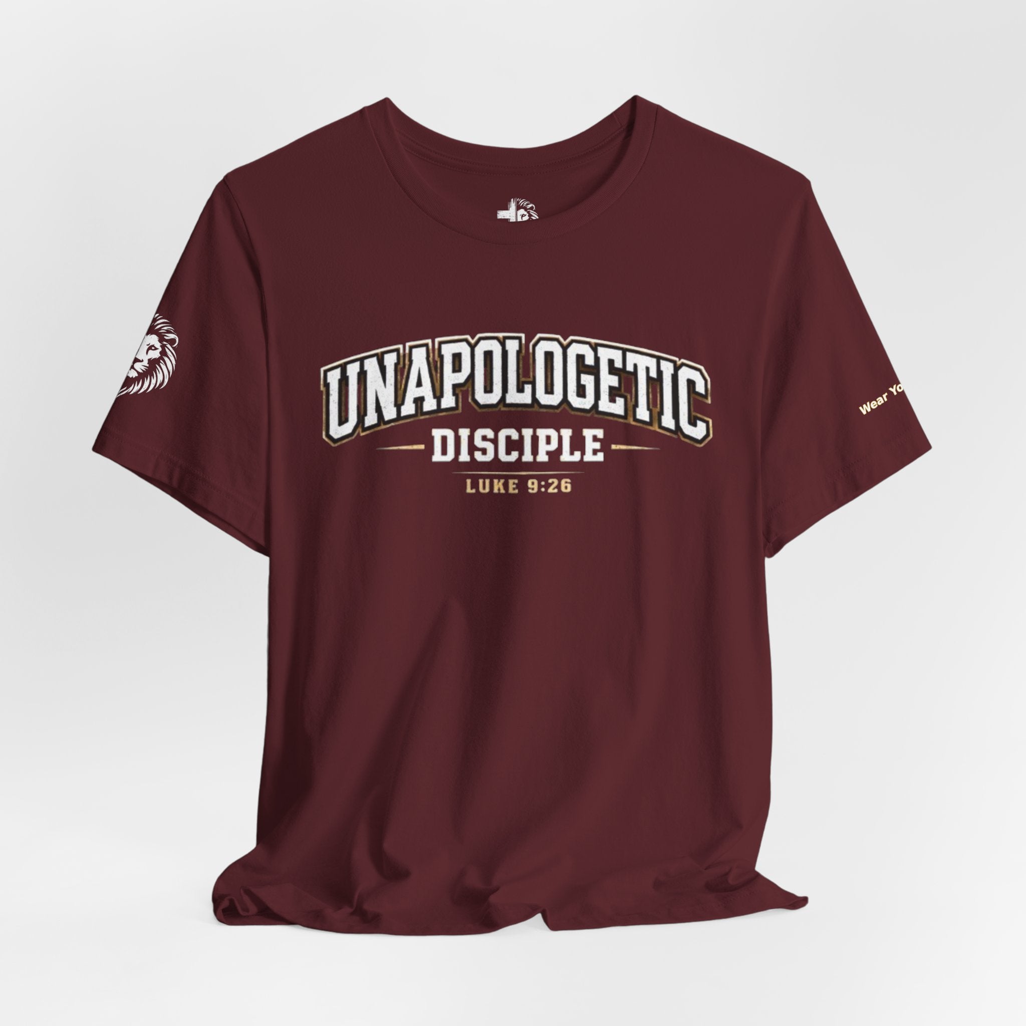 Unapologetic Disciple T‑Shirt — 'Not Ashamed' Christian Tee (Luke 9:26 / Romans 1:16)