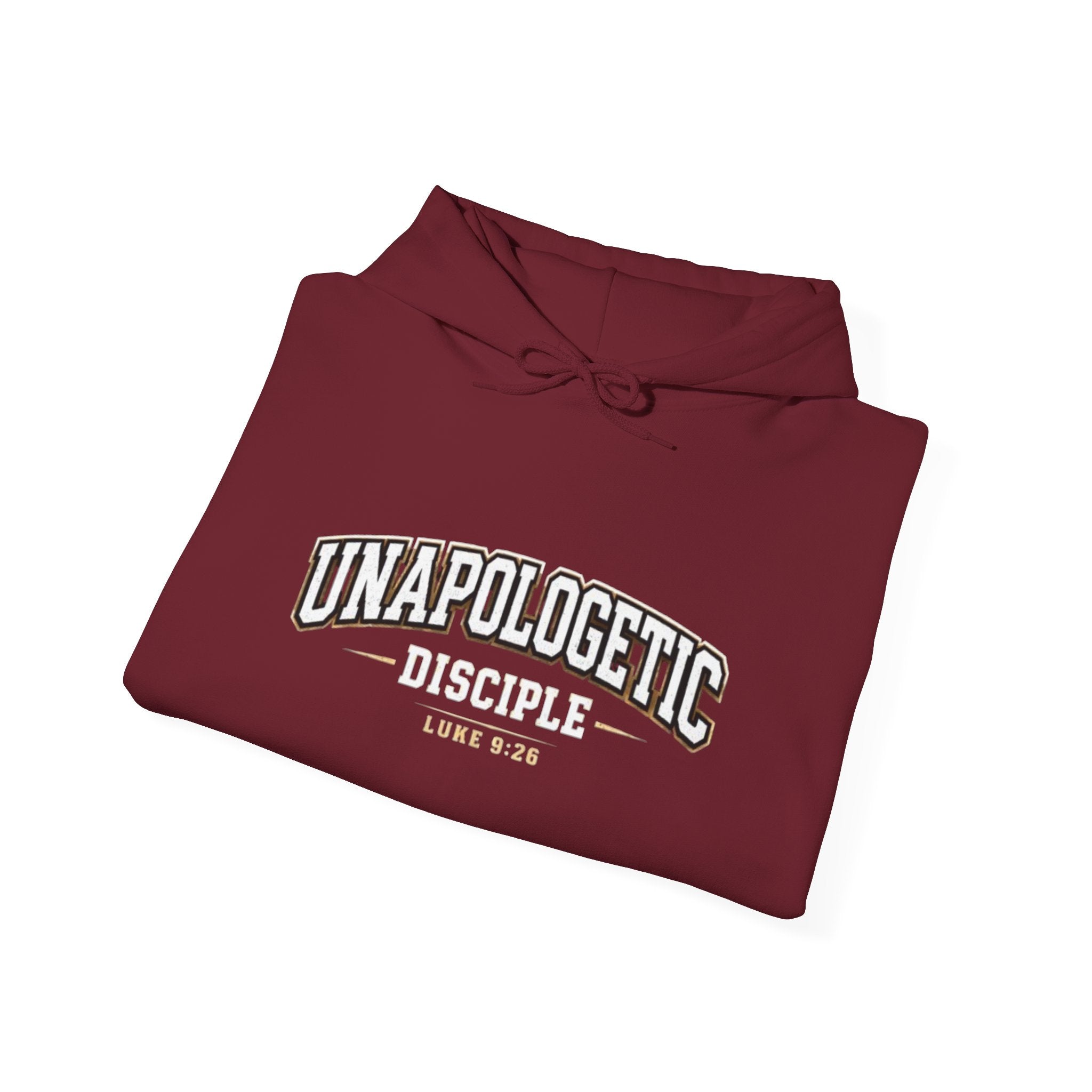 Not Ashamed Hoodie — "Unapologetic Disciple" Christian Faith Sweatshirt (Romans 1:16)